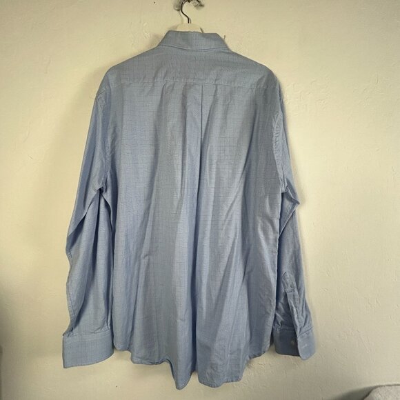 Gitman Bros Mens Blue Plaid Long Sleeve Button-Up Shirt XL 100% Cotton USA Made - Picture 2 of 7
